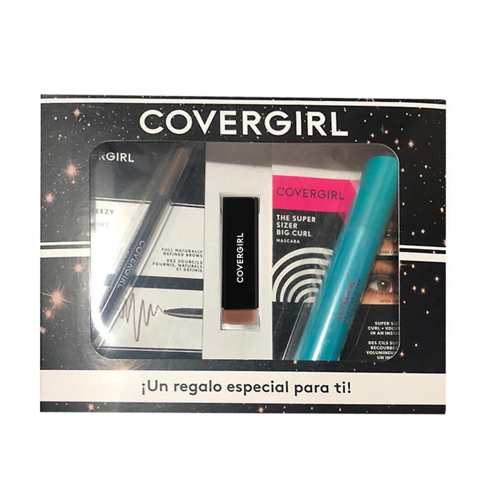 Kit maquillaje COVERGIRL Delineador, labial y pestañina (102 gr)