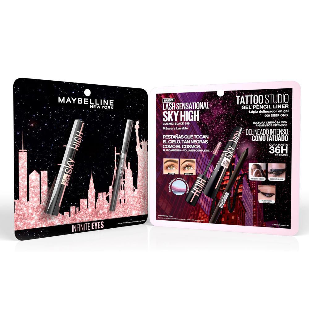 Pestañina  MAYBELLINE  + delineador sky high sensational (1  und) img #3