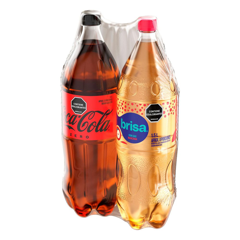 Gaseosa Coca Cola ZERO  +agua con gas saborizada (3000  ml) img #2