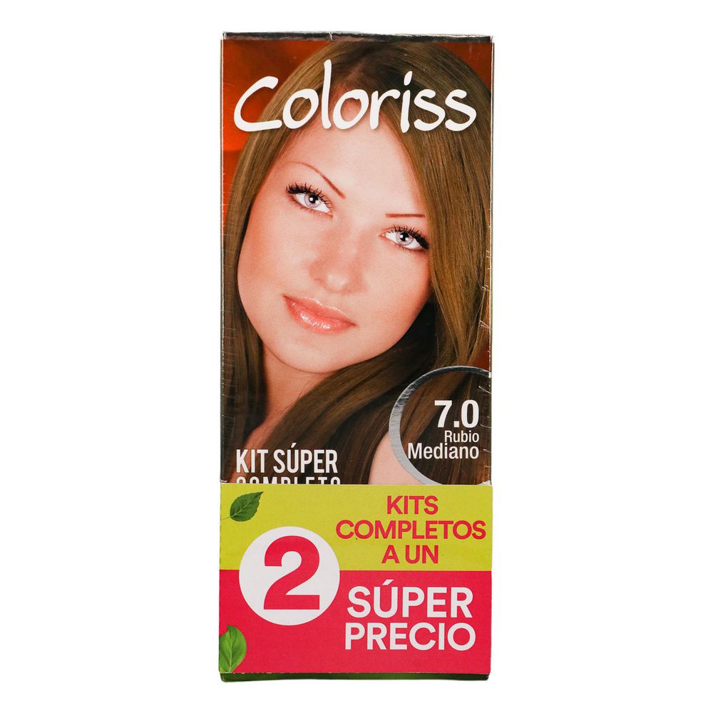 Precio especial kits COLORISS Colorante Tratamiento 7.0 Rubi (8  und)