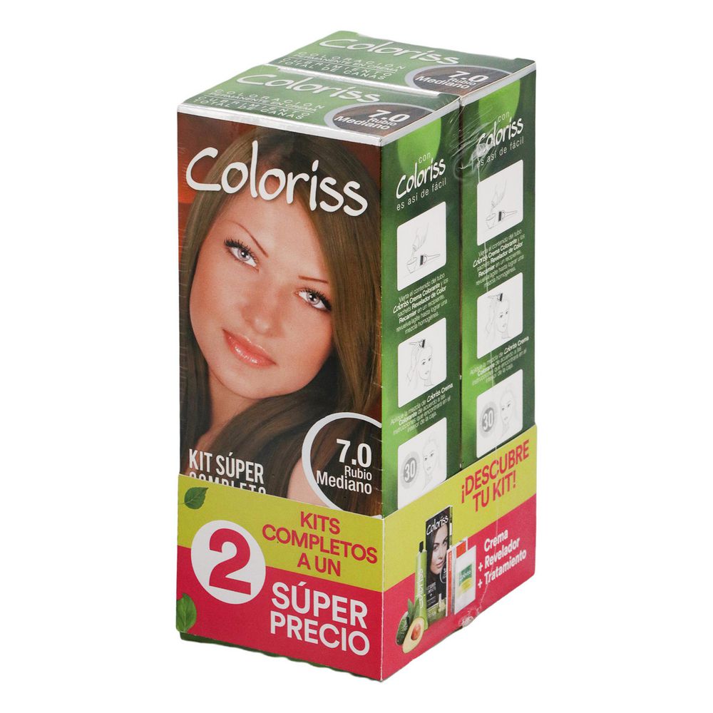 Precio especial kits COLORISS Colorante Tratamiento 7.0 Rubi (8  und) img #2