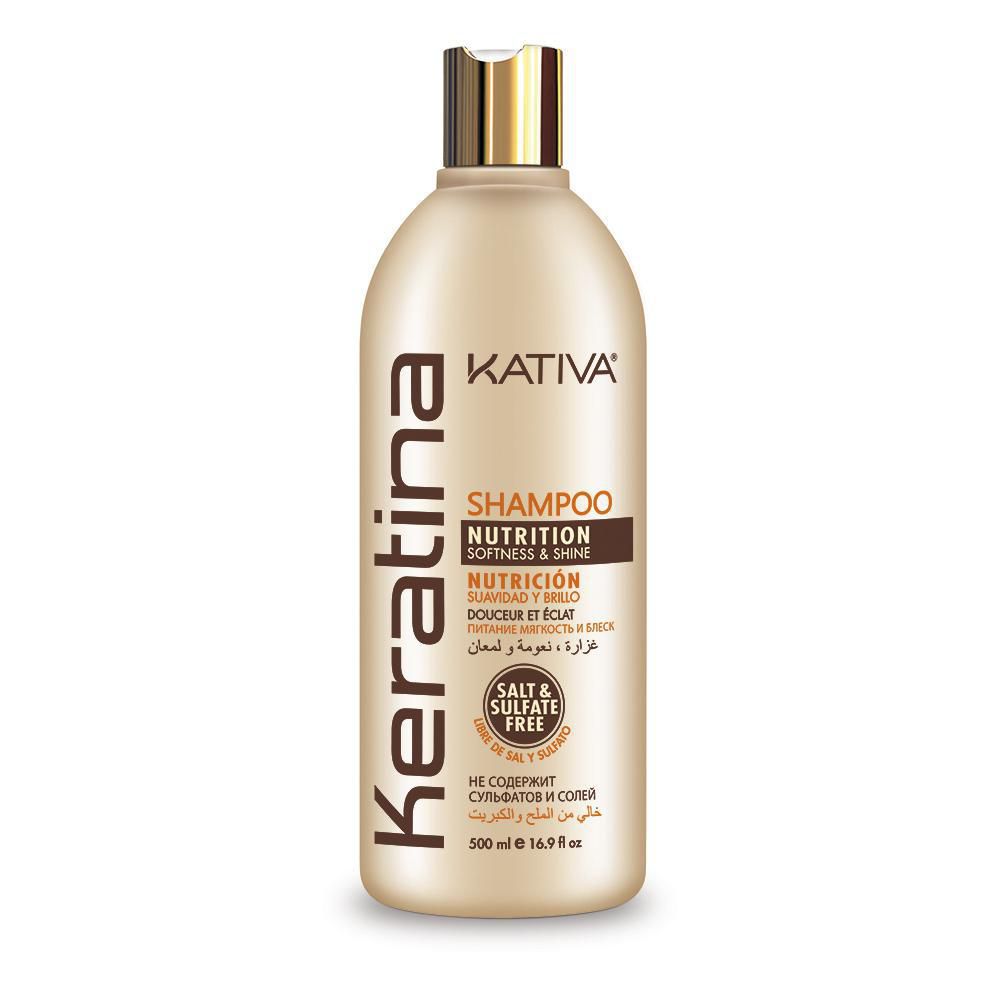 Shampoo KATIVA keratina nutrición y suavidad (500  ml)