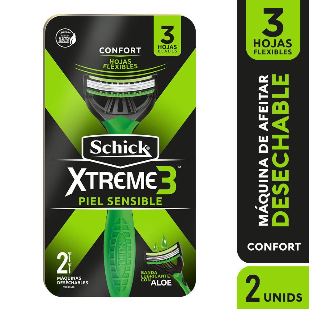 Maquina de afeitar SCHICK Xtreme3 piel sensible x2 und (2 und)