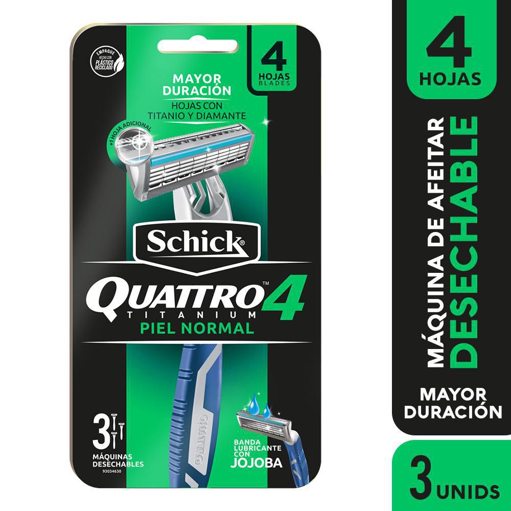 Maquina de afeitar SCHICK Quattro titanium x3 und (3 und)