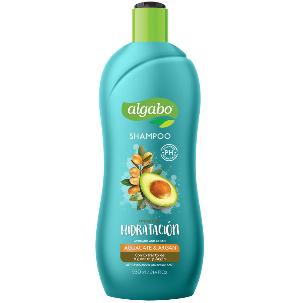 Shampoo ALGABO MARCA EXCLUSIVA Con Extracto De Aguacate Y Argán (930 ml)
