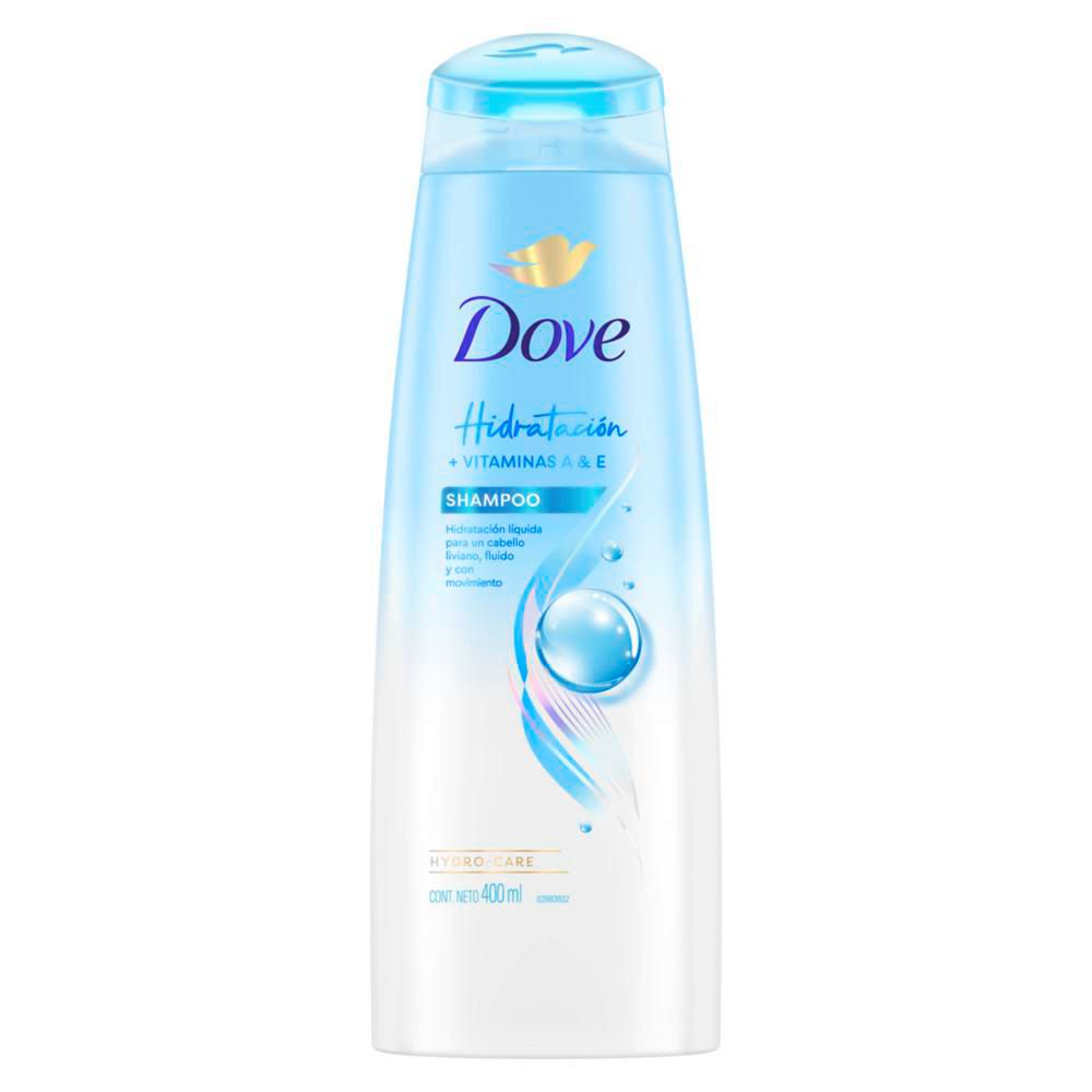 Shampoo DOVE Hidratación Intensa + Vitaminas A&E (400  ml)