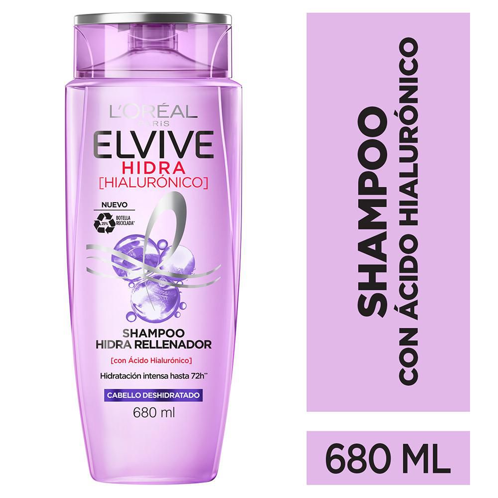 Shampoo ELVIVE Loreal Paris hidra hialurónico (680  ml)