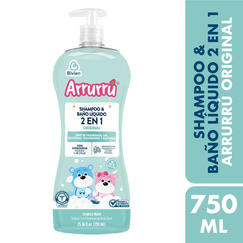 Shampoo Bebe ARRURRU 2 EN 1 ORIGINAL (750 ml)