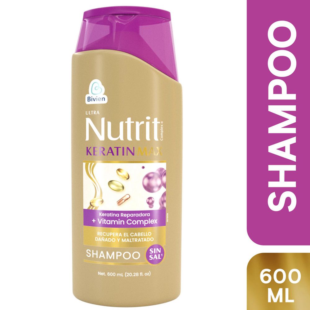 Champu ULTRA NUTRIT KERTAIN MAX SIN SAL (600 ml)