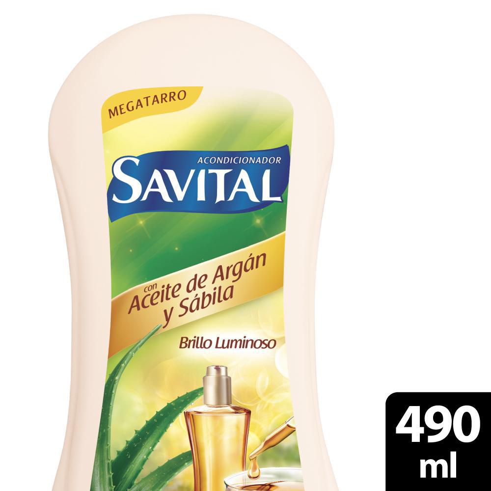 Acondicionador SAVITAL Aceite De Argán Y Sábila (490 ml)