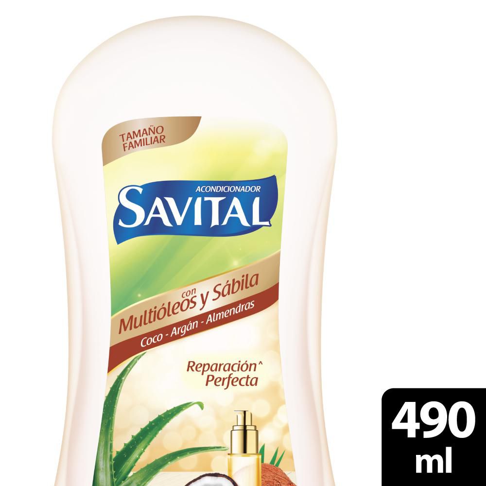 Acondicionador SAVITAL Multióleos Y Sábila (490 ml)