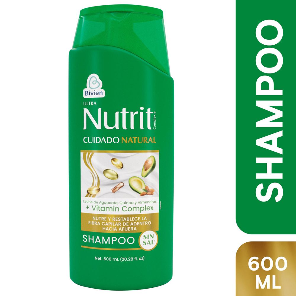 Shampoo ULTRA NUTRIT CUIDADO NATURAL SIN SAL (600 ml)