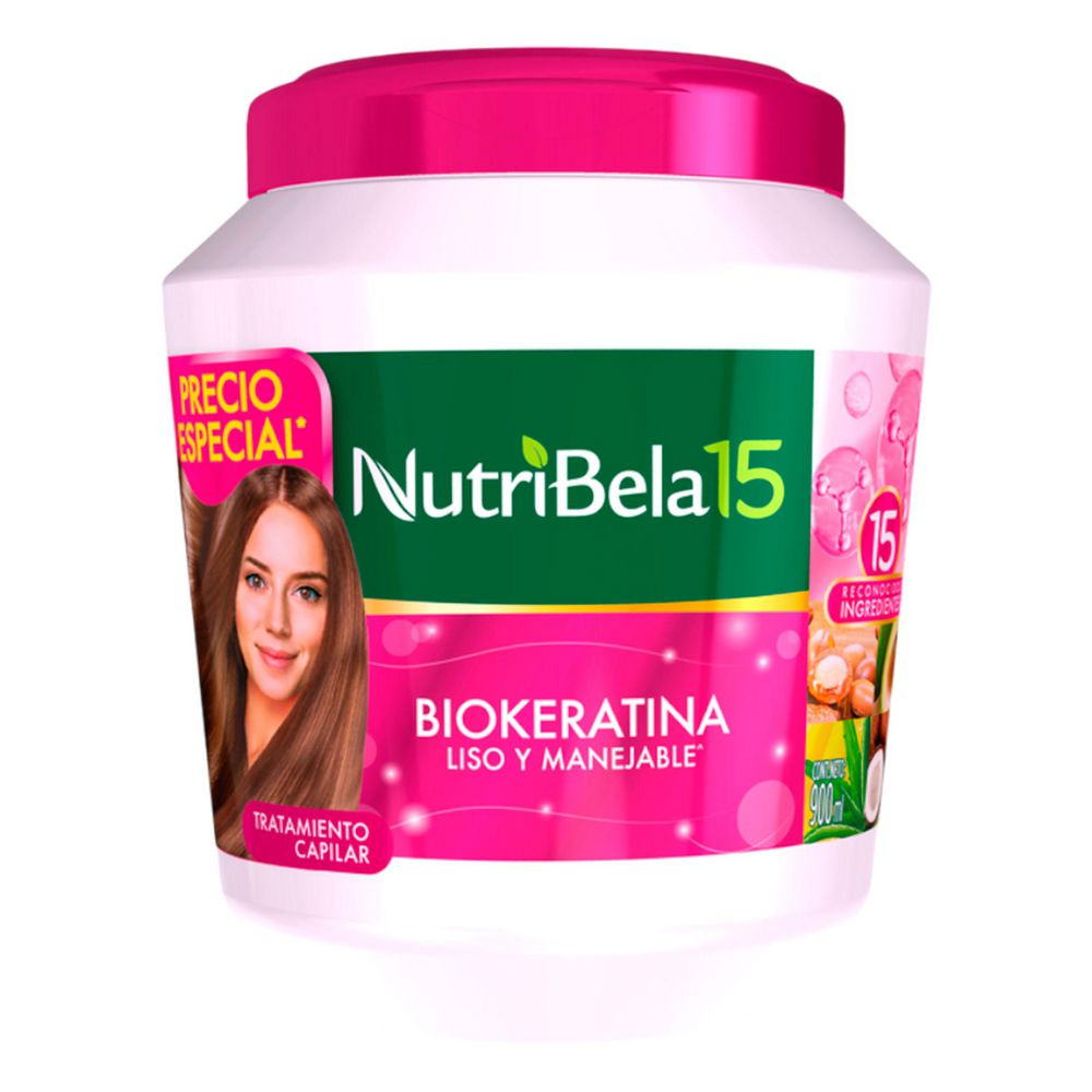 Tratamiento capilar NUTRIBELA biokeratina liso y manejable (900 ml)