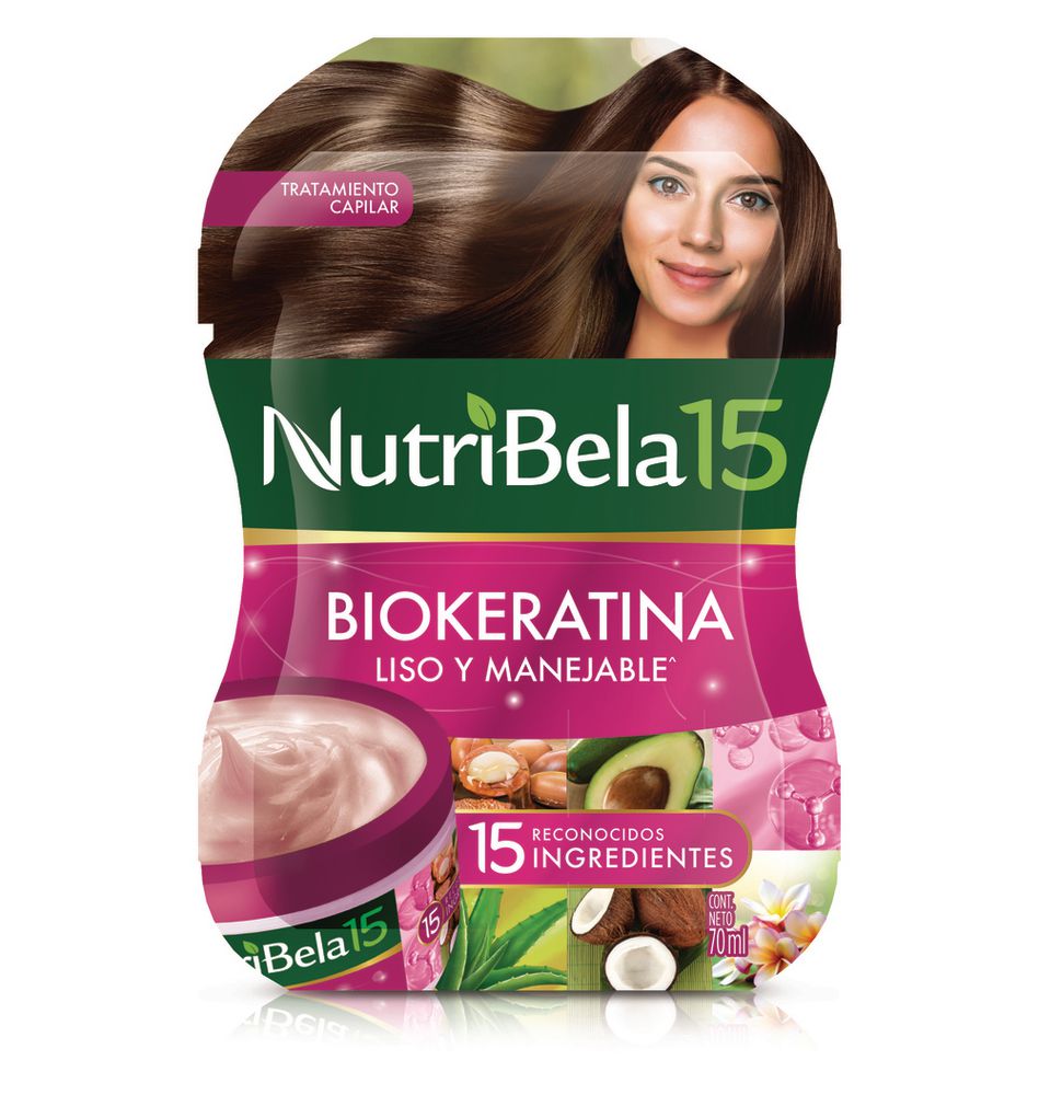 Tratamiento capilar NUTRIBELA biokeratina liso y manejable (70 ml)