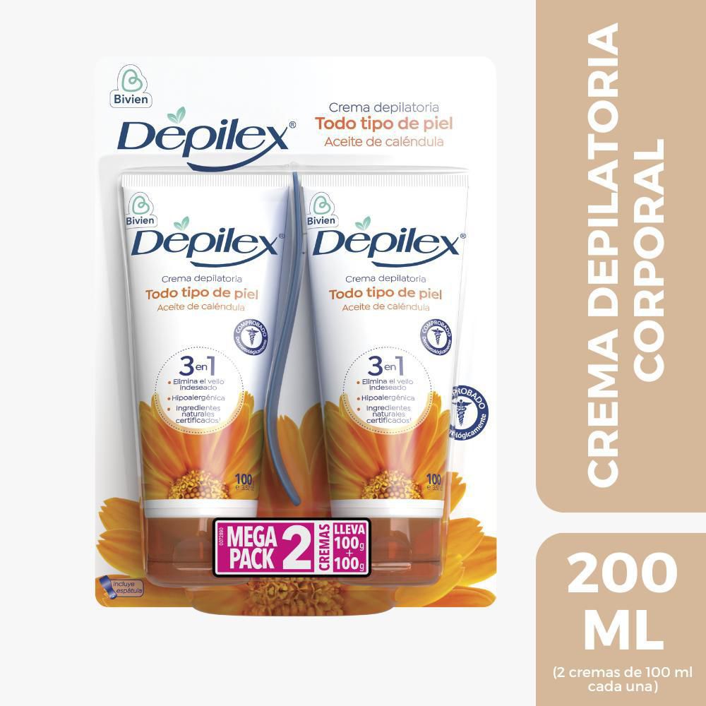 Crema DEPILEX Depilatoria Todo Tipo De Piel 2X1 (200 gr)