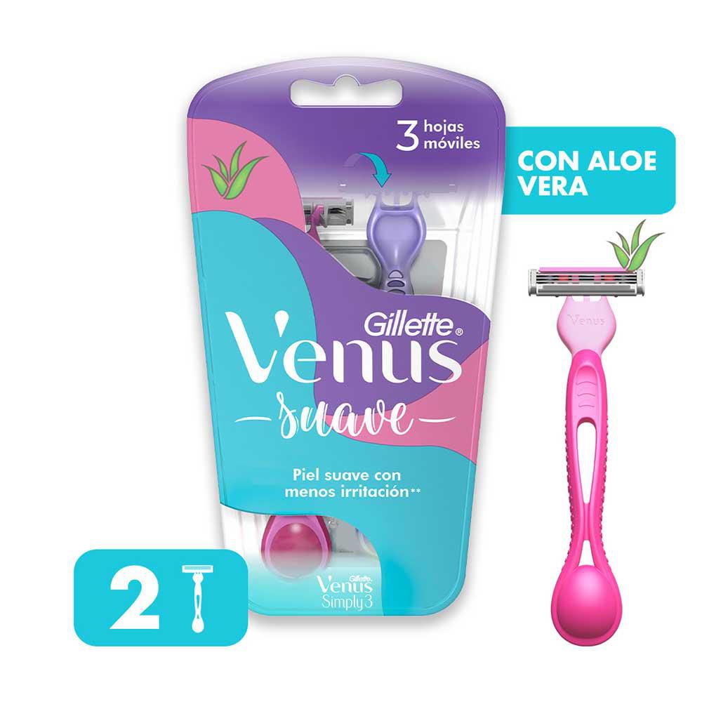 Máquinas Desechables Gillette VENUS Suave (2 und)