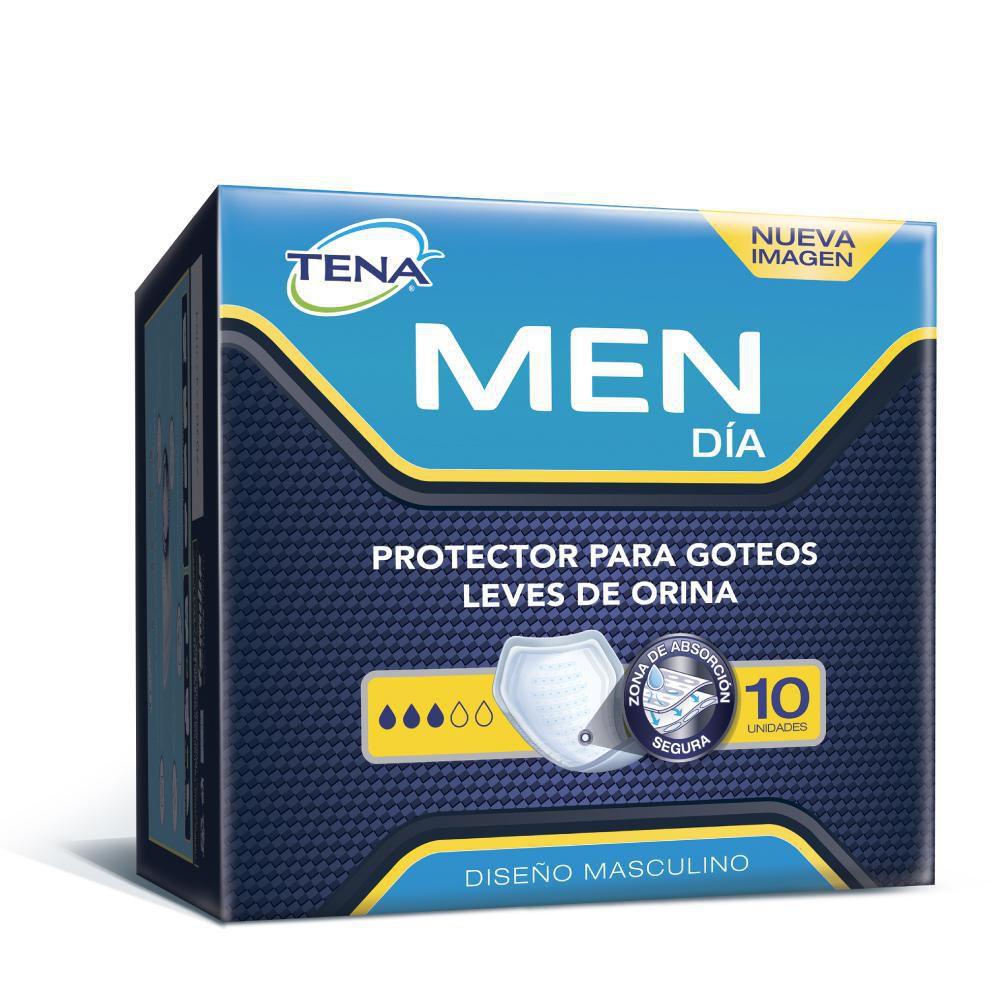 Protectores diarios masculinos TENA MEN día (10  und)