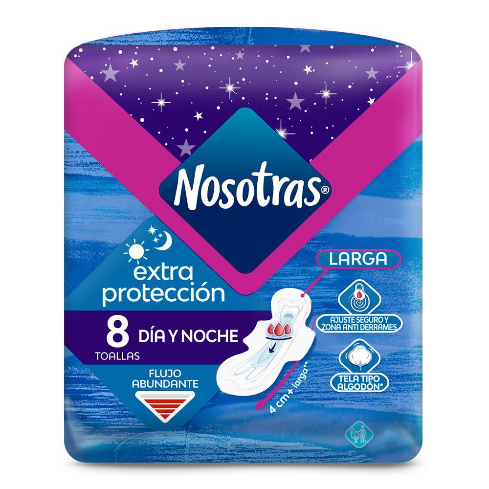 Toallas higiénicas NOSOTRAS Extraprotección (8 und)