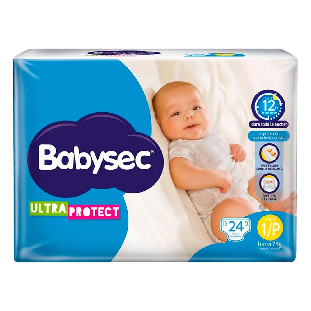 Pañales BABYSEC Desechables Ultra Protect Etapa 1 (24 und)