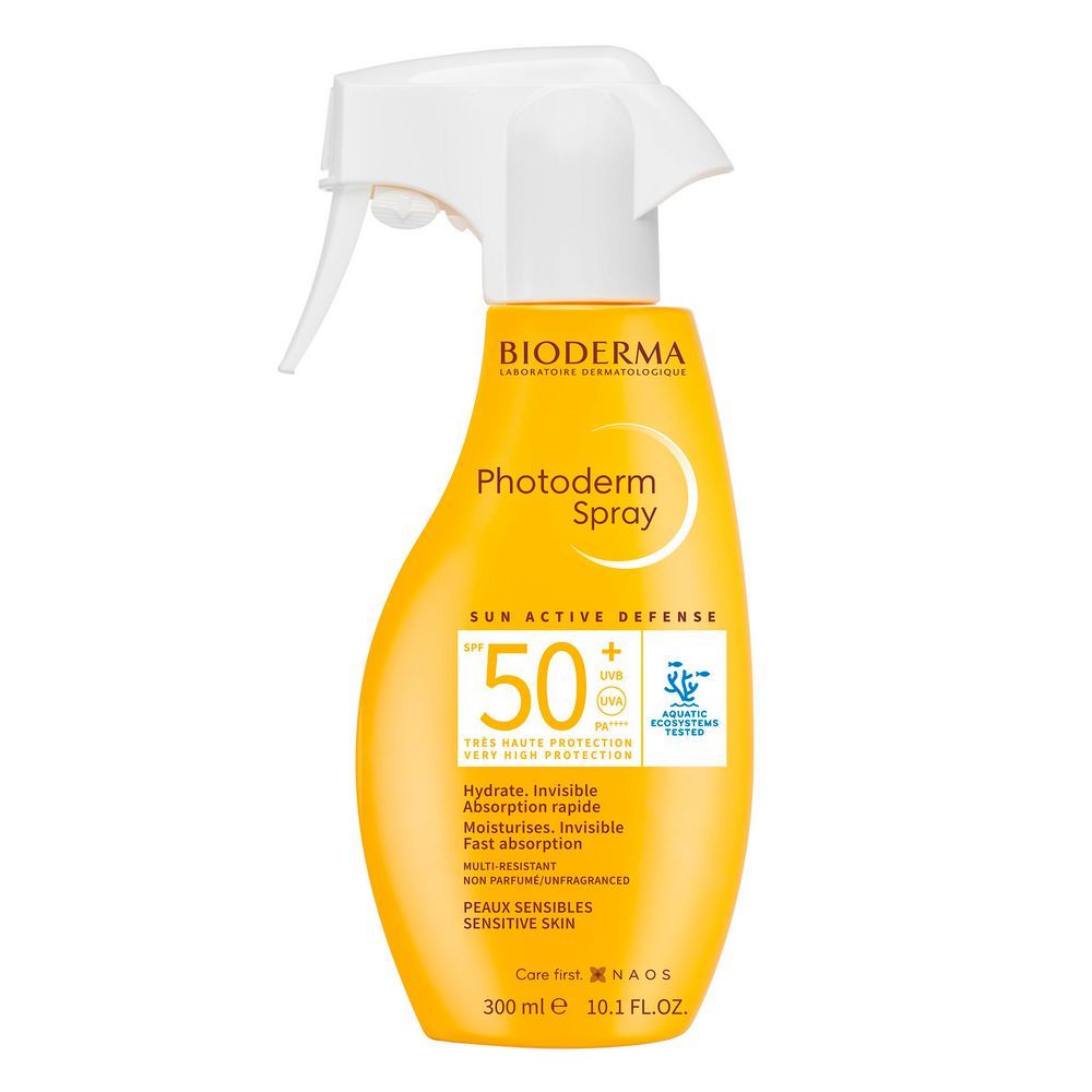 Protector solar BIODERMA spf 50 spray con textura ligera (30 ml)