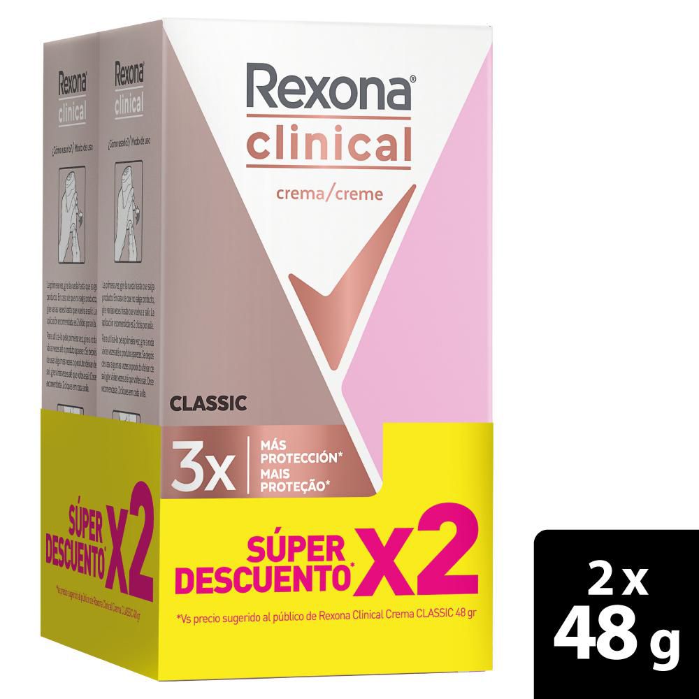 Desodorante REXONA Clinical Classic Women Crema (96 gr)