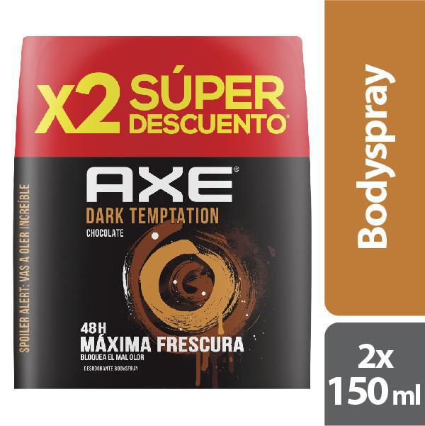 Desodorante AXE Dark Temptation Aerosol x2und (300 ml)