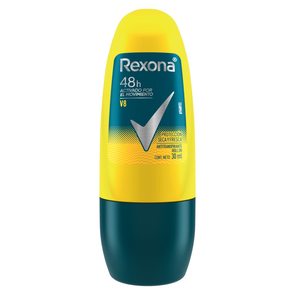 Desodorante REXONA V8 Roll On Hombre (30  ml)