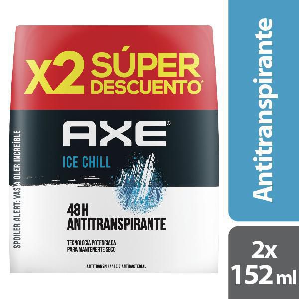 Desodorante AXE Ice Chill Aerosol x2und (304 ml)