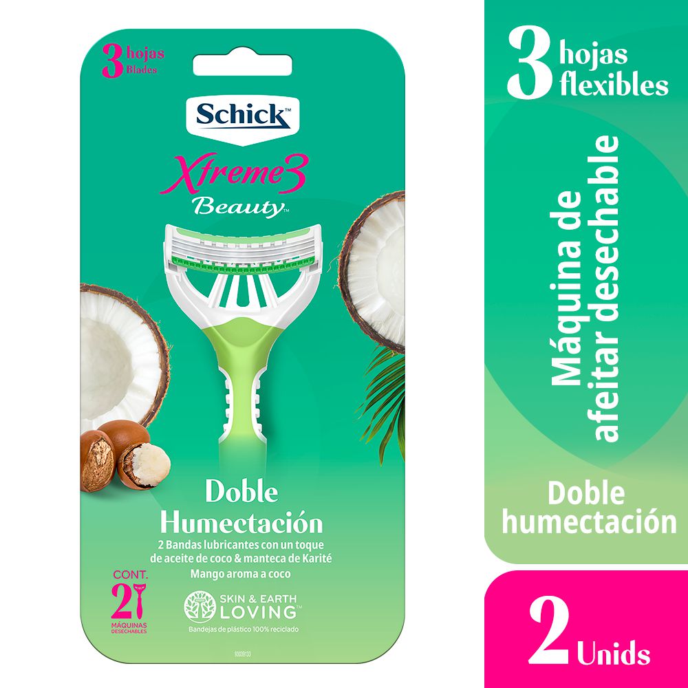 Maquina de afeitar SCHICK Xtreme3 beauty x2 und (2 und)