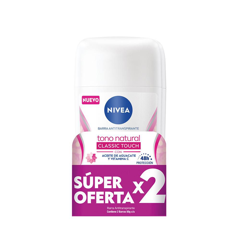 Desodorante NIVEA aclarante stick tono natural x2und (100  gr)