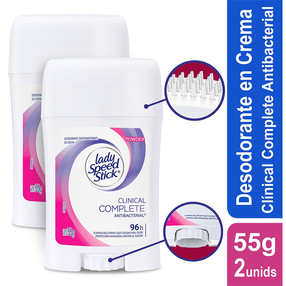 Desodorante LADY SPEED STICK Clínico Antibacterial Mujer (110 gr)