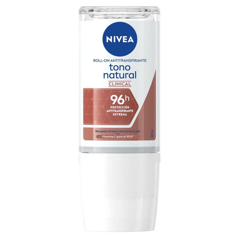 Desodorante NIVEA clinical tono natural roll on (50 ml)
