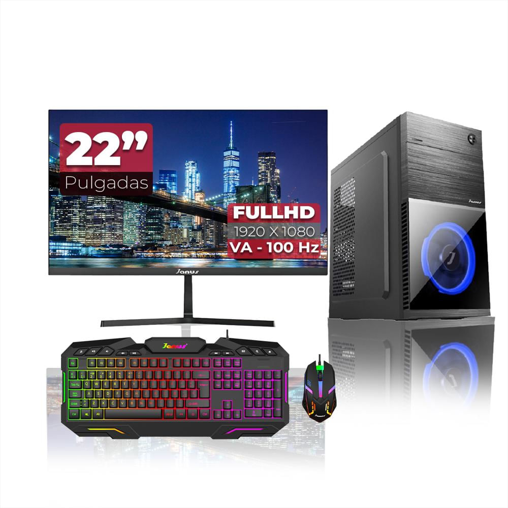 Computador De Escritorio Janus Amd Ryzen 7 5700G /Ssd 512Gb M2 Pcie /Ram 16Gb /Monitor 22 /121471