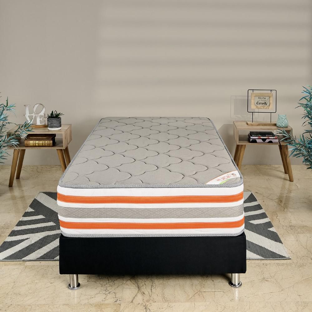 Colchon + Almohada ROMANCE RELAX Sencillo (100 x 190 cm) Concord Pedic Premium Espumado Firme .