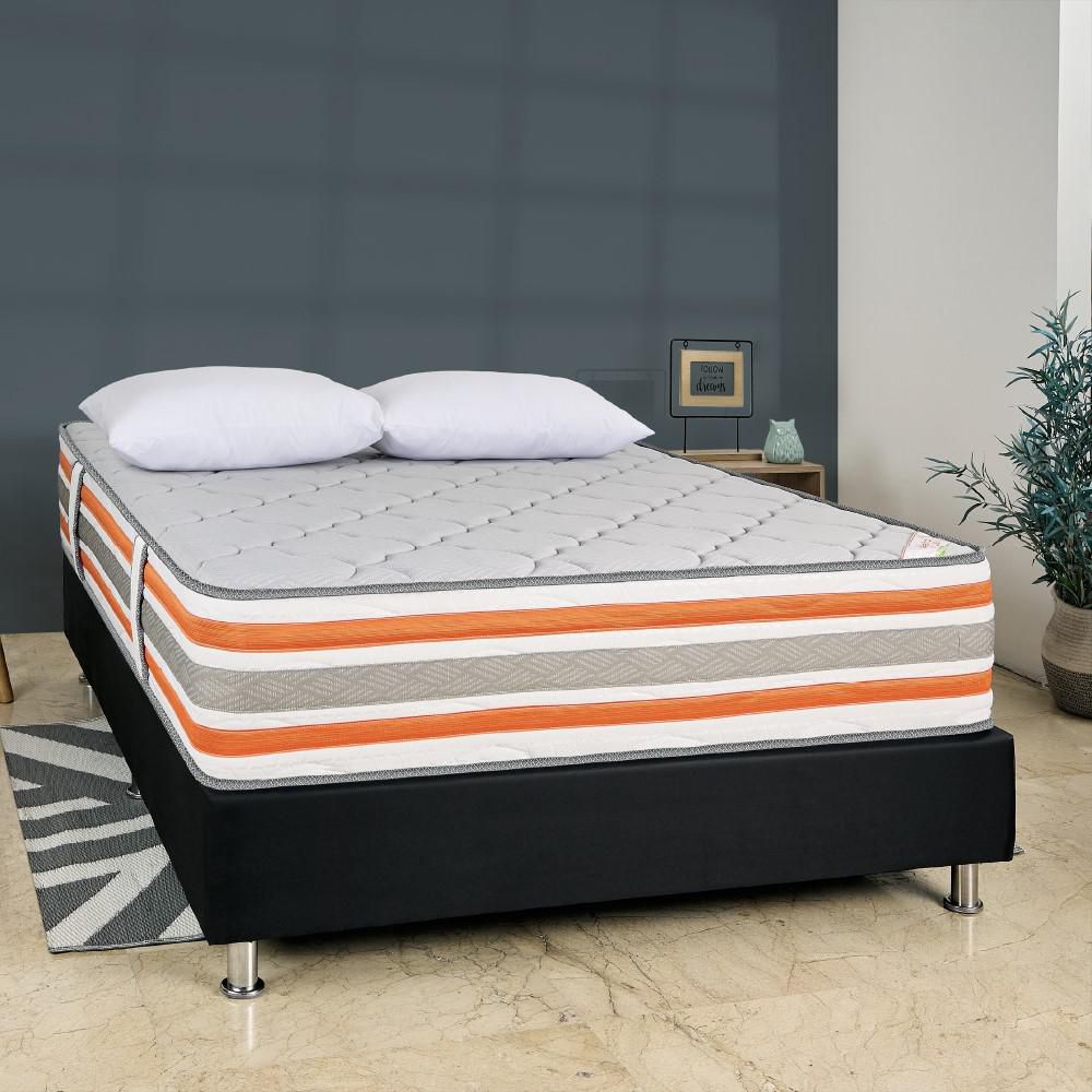 Colchon + Almohada ROMANCE RELAX Doble (140 x 190 cm) Concord Pedic Premium Espumado Firme .