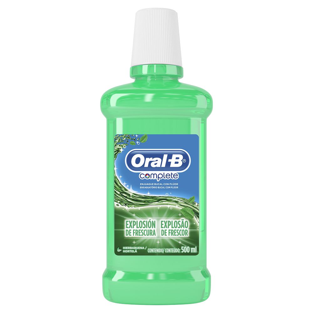 Enjuague Bucal ORALB Explosión de Frescura Hierbabuena (500  ml) img #4