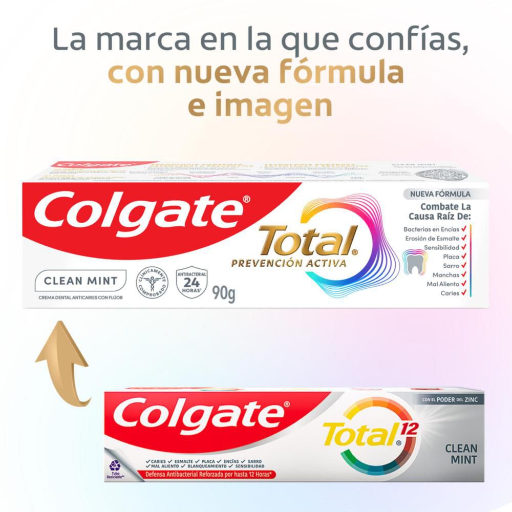 Crema dental COLGATE Total clean mint prevención activa (450  ml) img #2