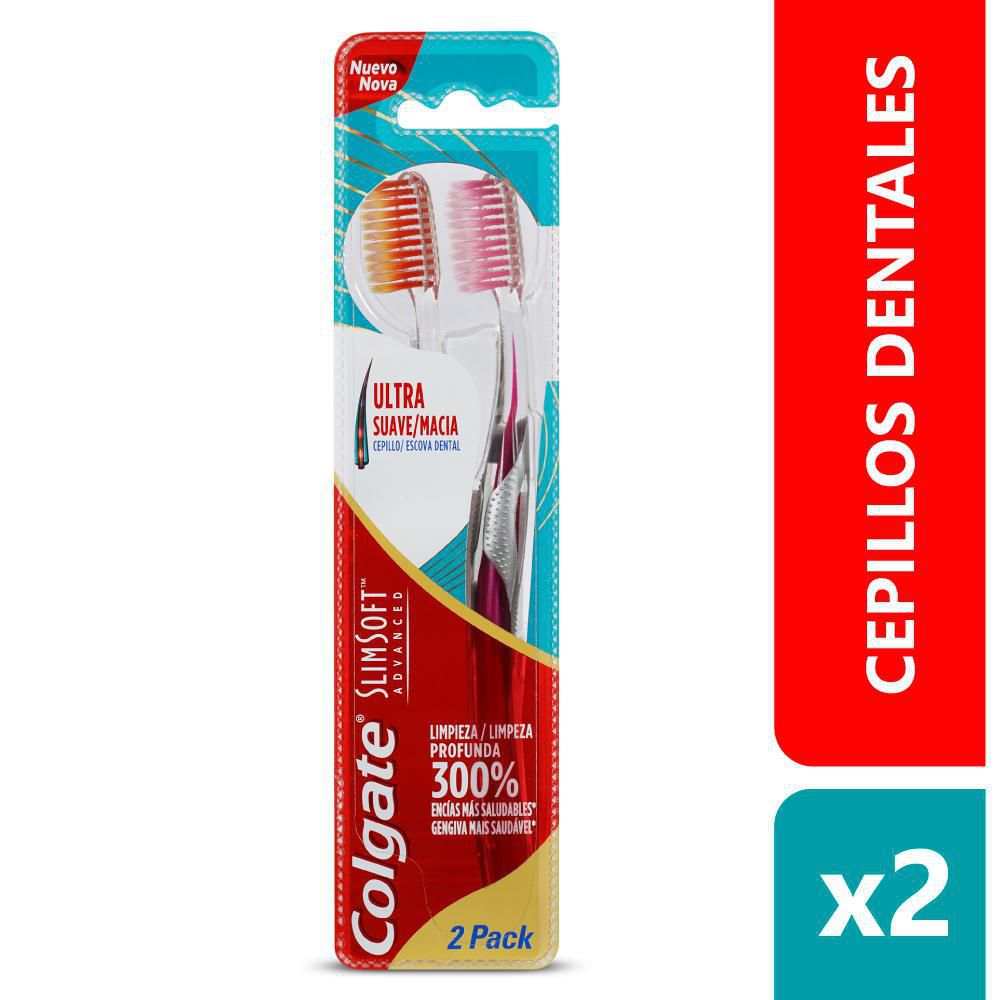 Cepillo De Dientes COLGATE Slim Soft Advanced Suave (2  und)