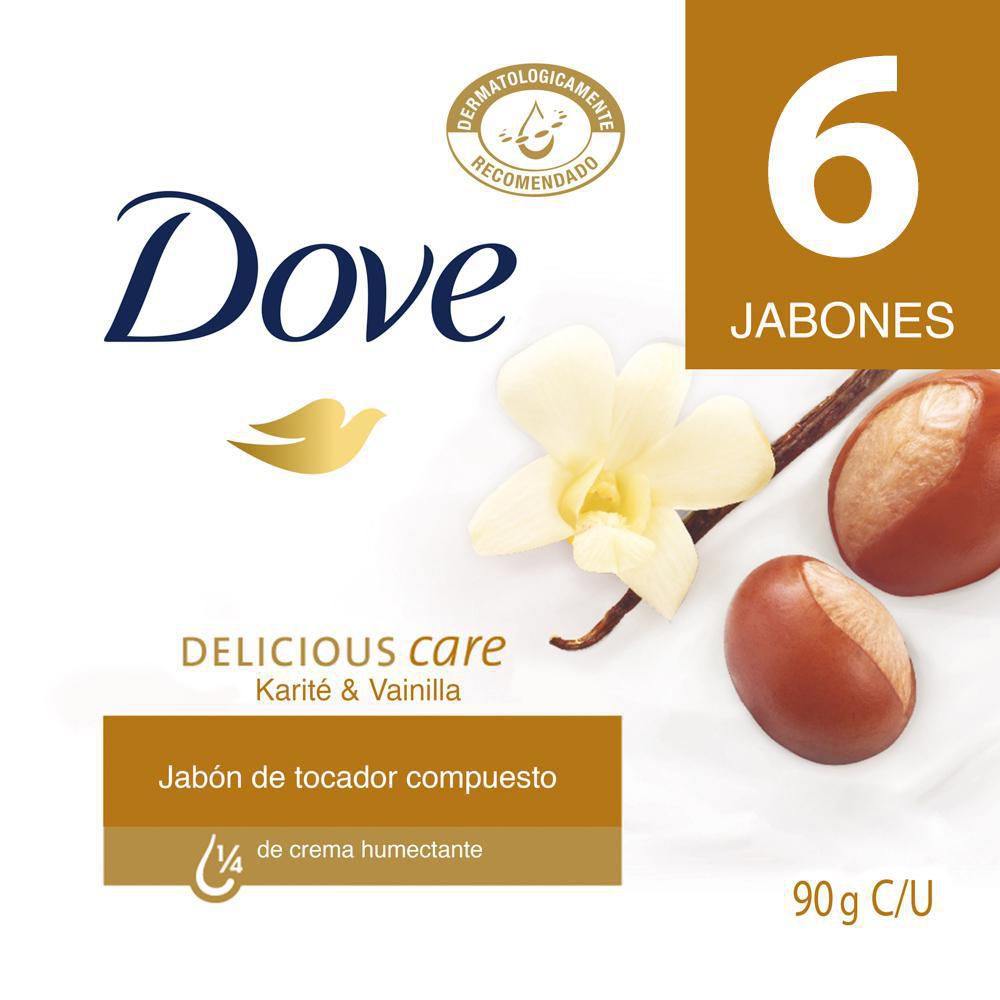 Jabón DOVE Karite Y Vainilla Barra x6und 90gr (540  gr)