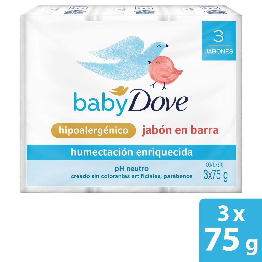 Jabón DOVE BABY Humectación Enriquecida Barra x3und (225 gr)