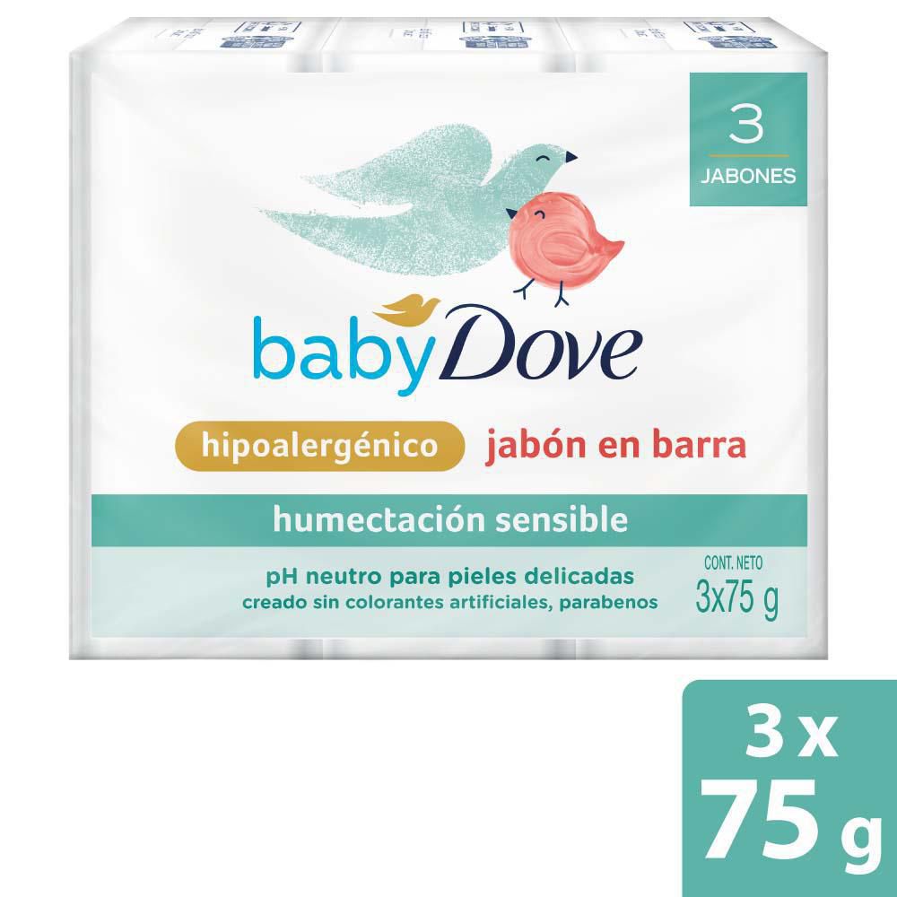 Jabón DOVE BABY Humectación Sensible Barra x3und (225  gr)