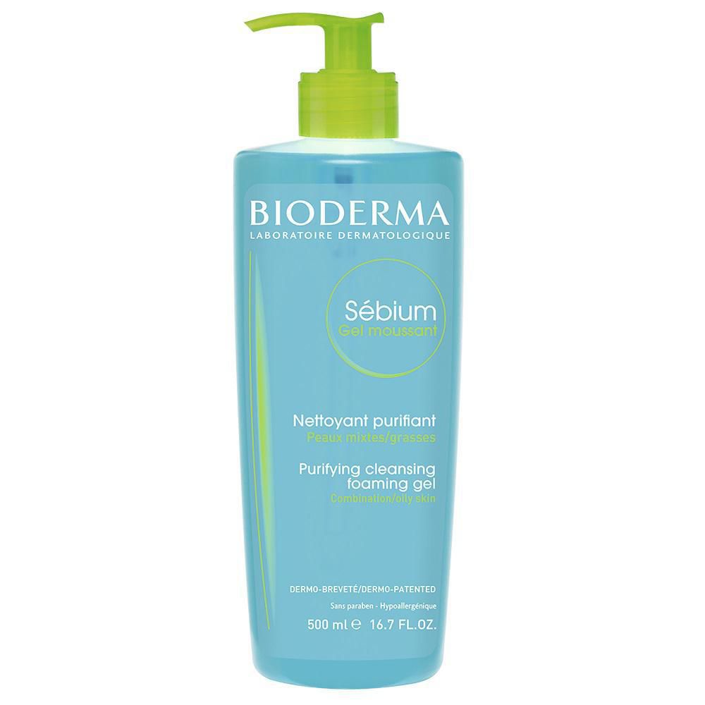 Limpiador facial BIODERMA gel para piel mixta a grasa (500 ml)