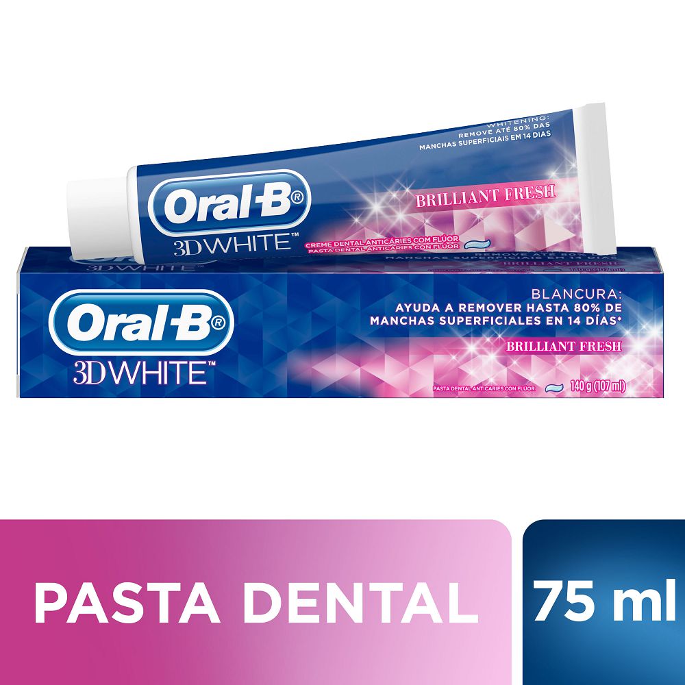Crema Dental ORALB 3D White Brilliant Fresh (75 ml)