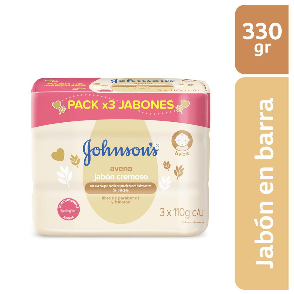 Jabón JOHNSON S Bebé Avena x3und 110gr (330 gr)
