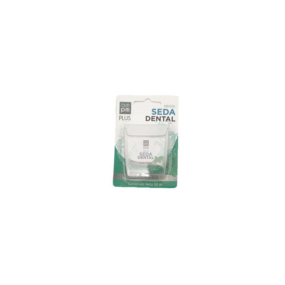 Seda dental AMPM PLUS con cera sabor a menta (50 mts)