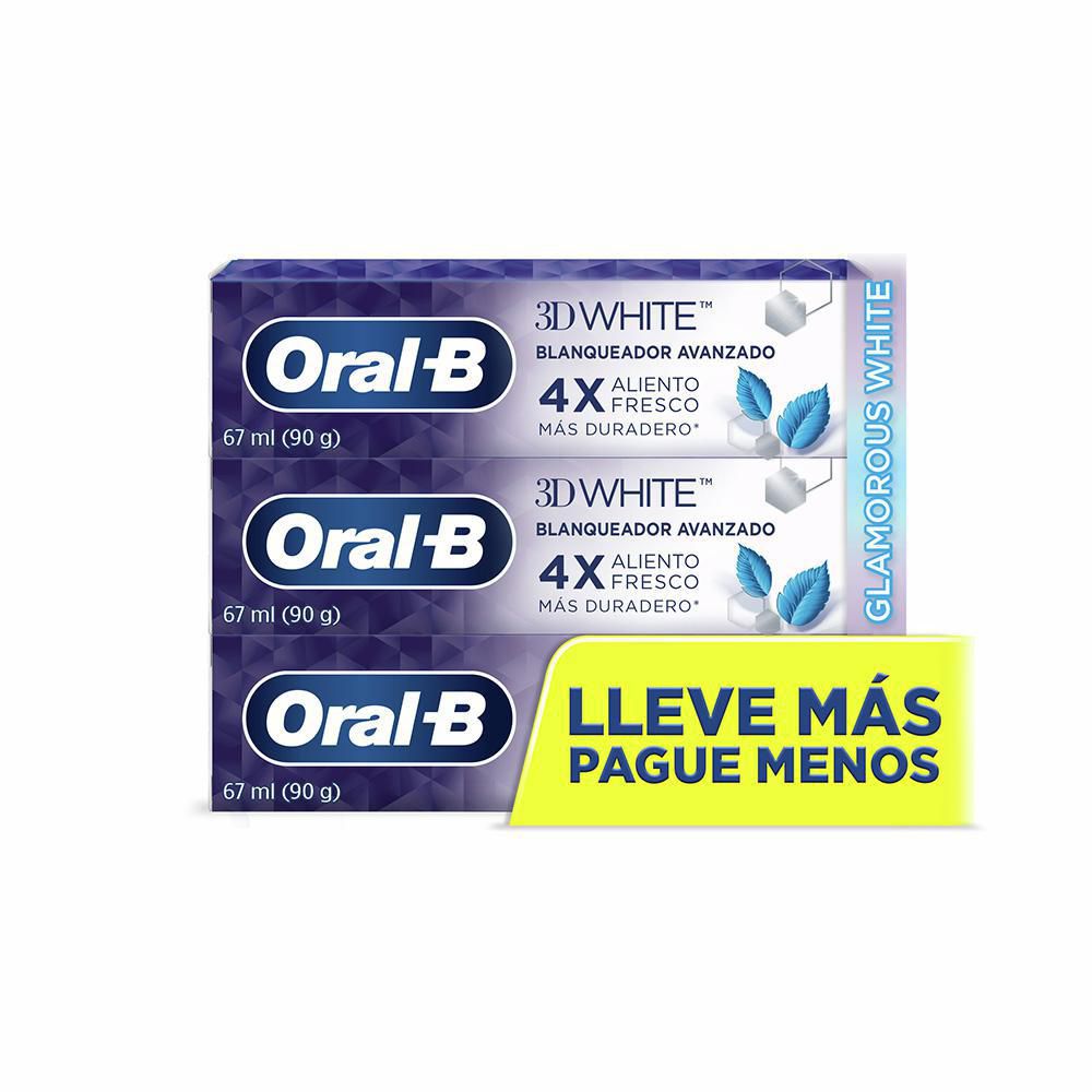 Crema Dental ORALB 3D White Brilliant Fresh x3und (201 ml)