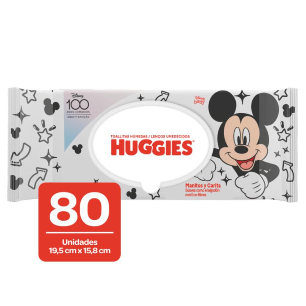 Toallas húmedas HUGGIES Manitos y carita (80 und)