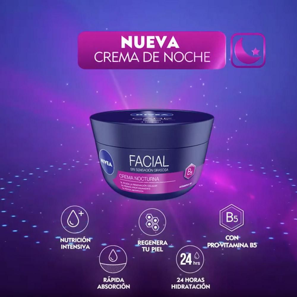 Crema facial NIVEA cuidado noche  (100  ml) img #3