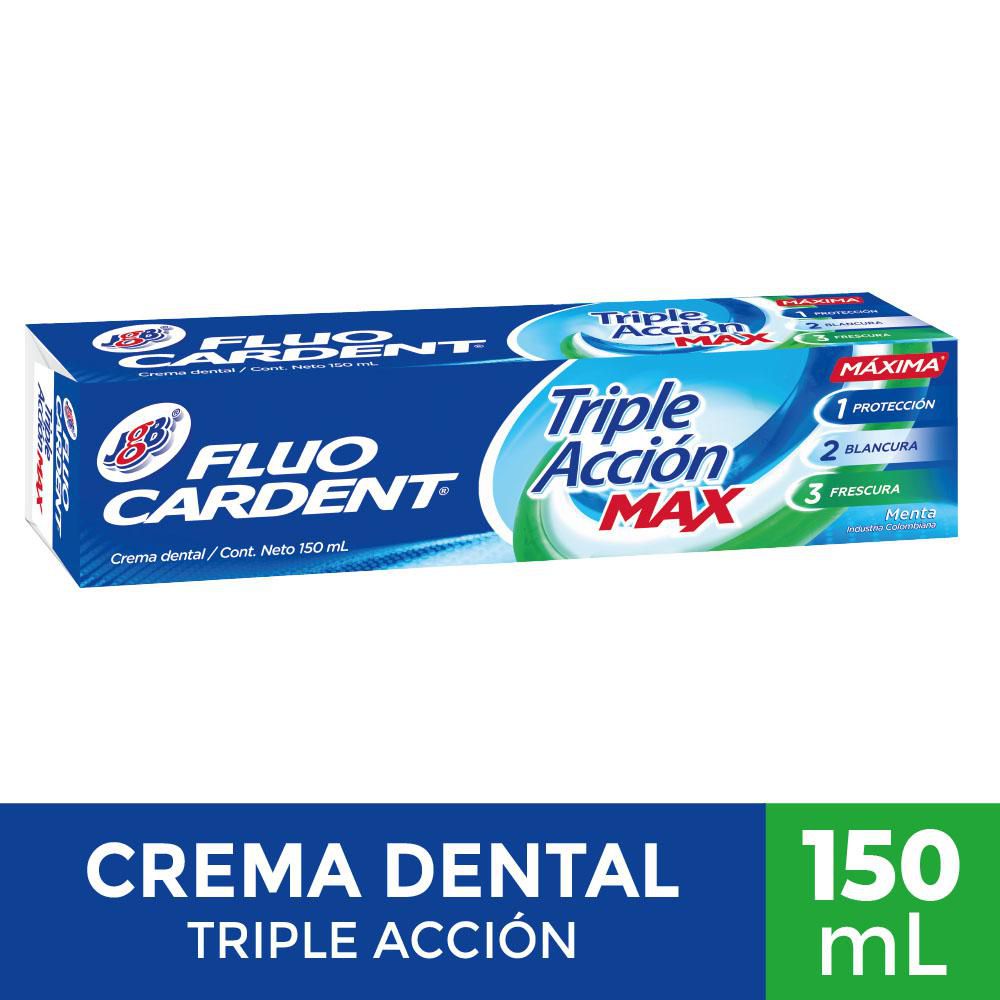 Crema Dental FLUOCARDENT Triple Acción Max (150 ml)