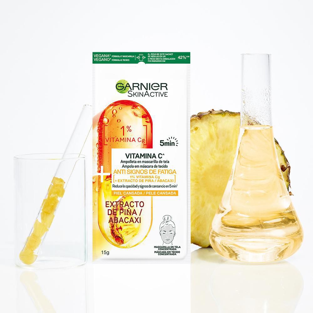 Mascarilla facial GARNIER SKIN ACTIVE En tela anti signos fatiga (15  gr) img #4